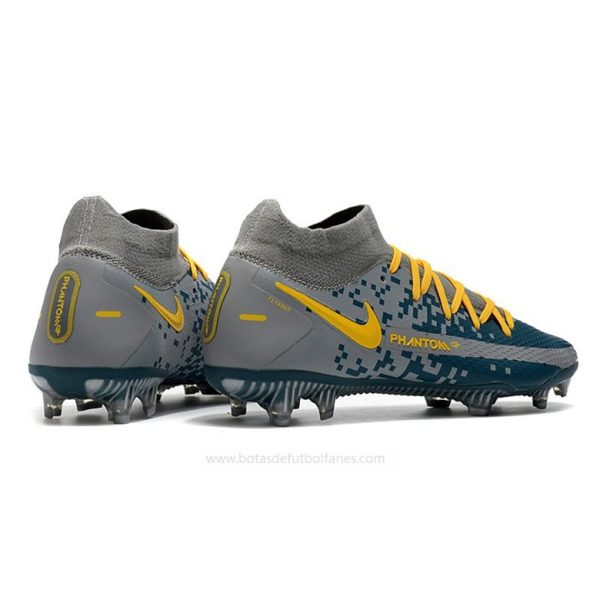 Nike Phantom Generative Texture Elite DF FG Gris Azul Amarillo